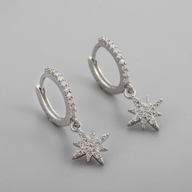 Astra star Huggie Hoop Earrings
