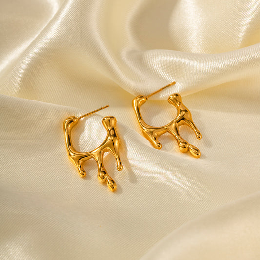 Iris Drip Earrings - Gold