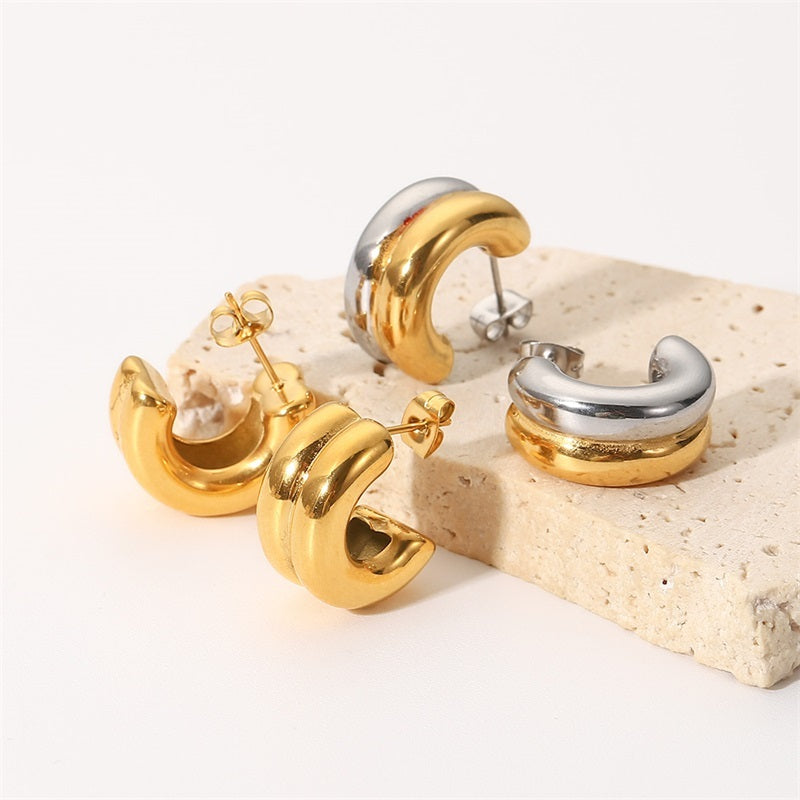 Tuli Hoops - Gold & Silver
