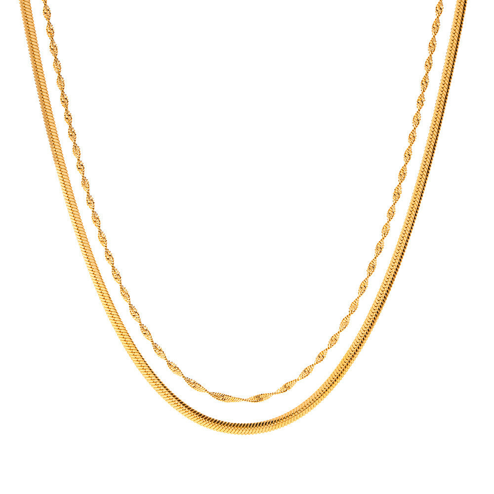 Thea Double-layer Necklace - Gold