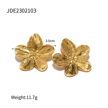 Leilani Flower Earrings - Gold