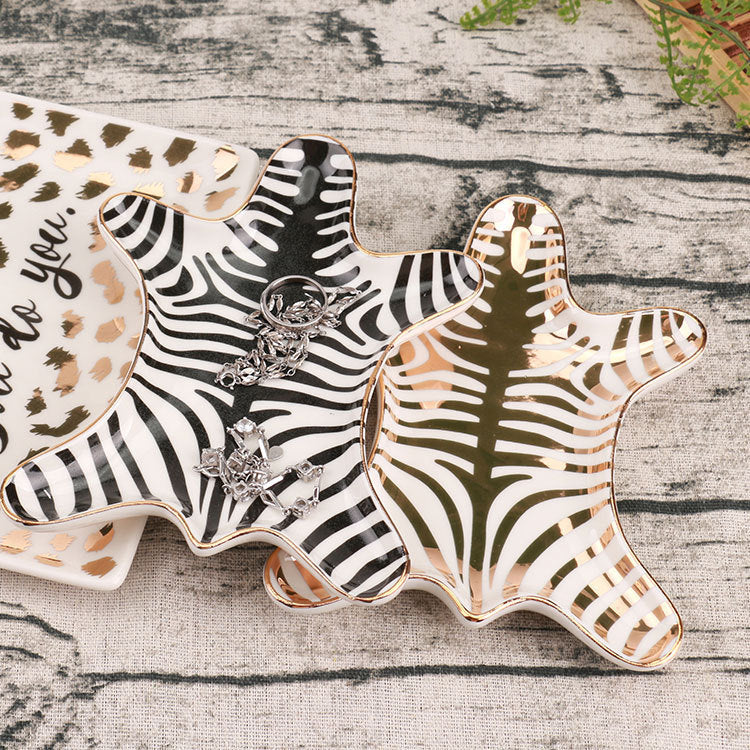 Tiger skin pattern jewellery tray