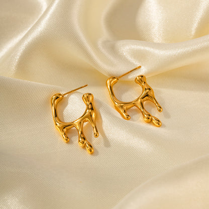 Iris Drip Earrings - Gold