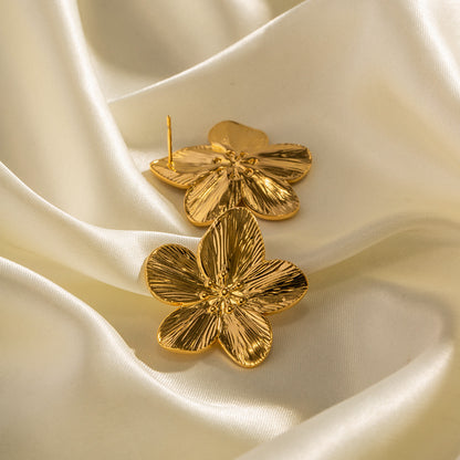 Leilani Flower Earrings - Gold