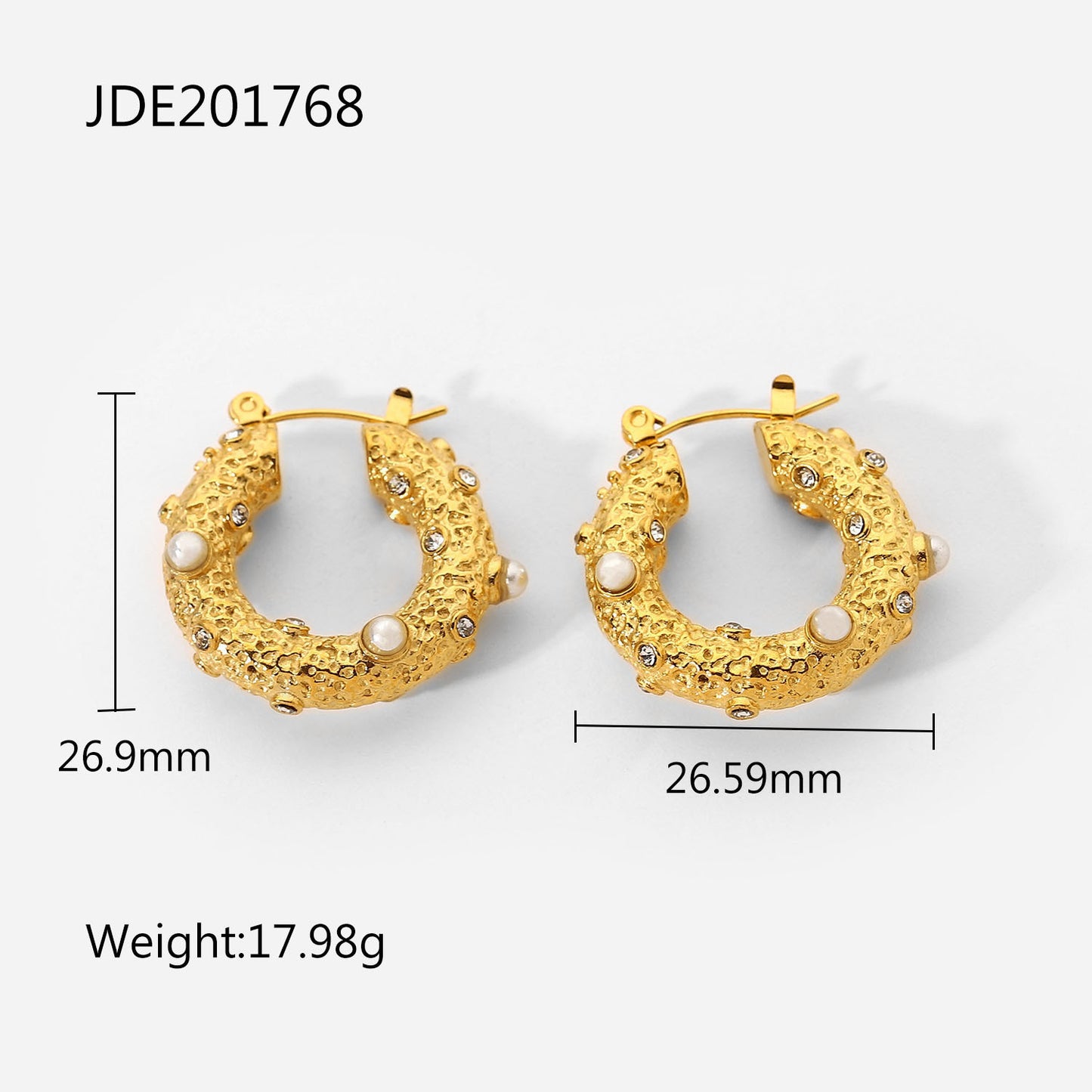 Lottie Hoop Earrings - Gold