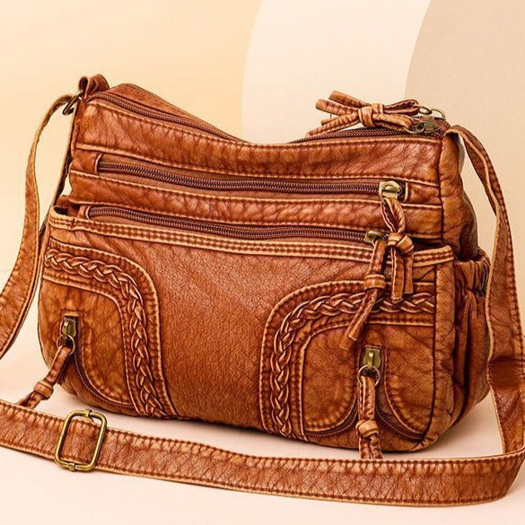 Dora Shoulder Bag - Washed Leather