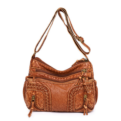 Dora Shoulder Bag - Washed Leather