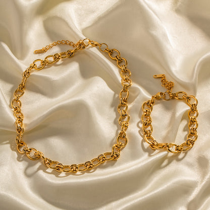 Yazzy Chain Jewellery set - Gold