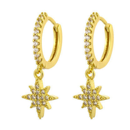 Astra star Huggie Hoop Earrings
