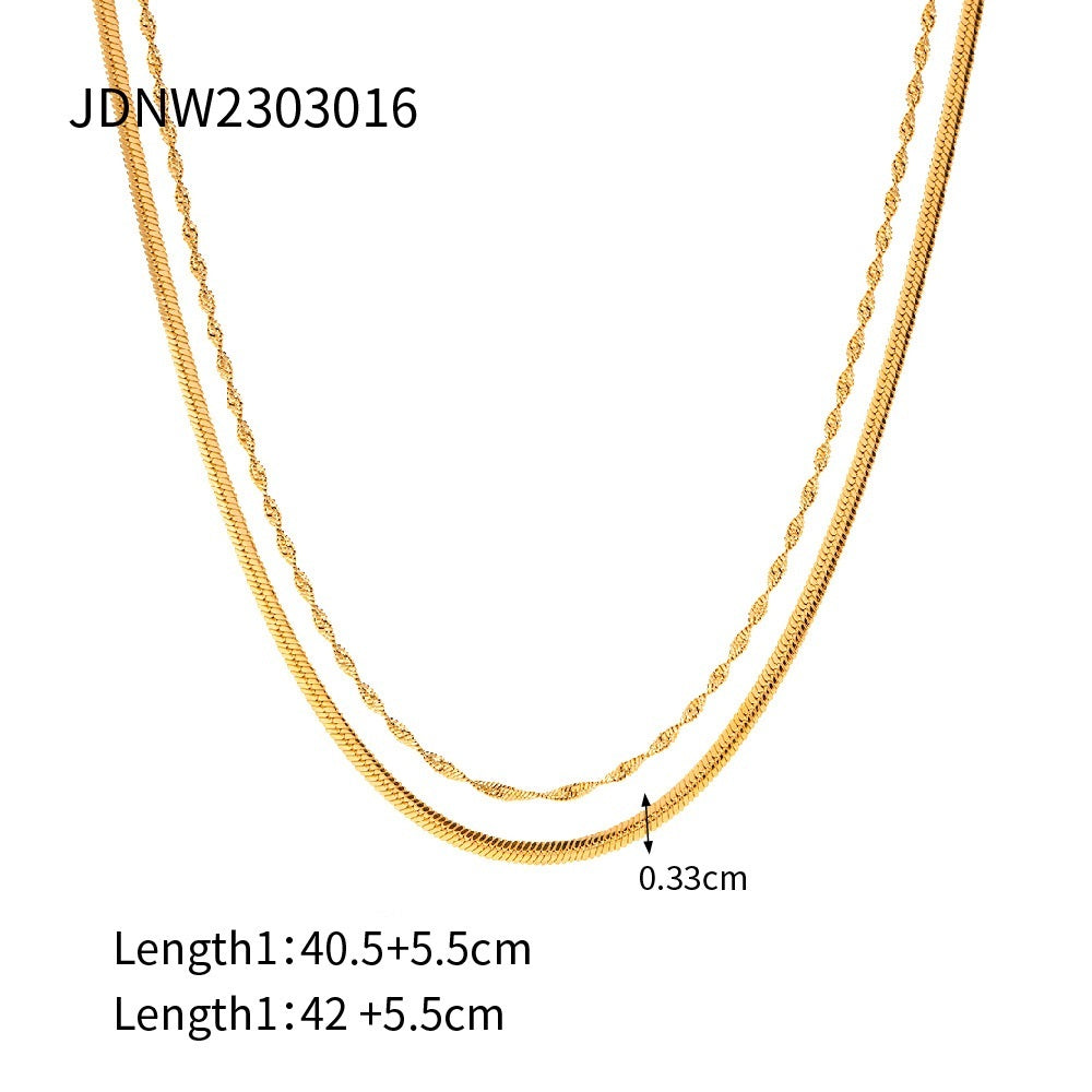 Thea Double-layer Necklace - Gold