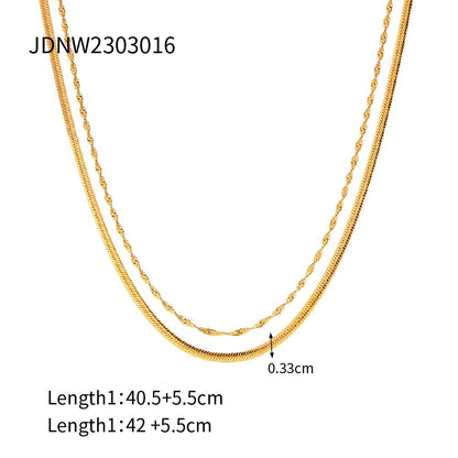 Thea Double-layer Necklace - Gold