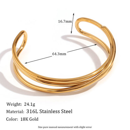 Umi Bangle Bracelet - Gold & Silver