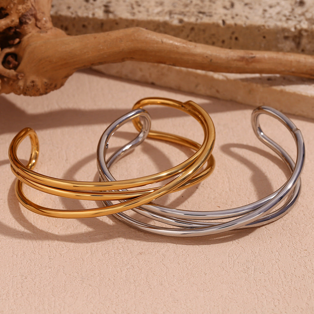 Umi Bangle Bracelet - Gold & Silver