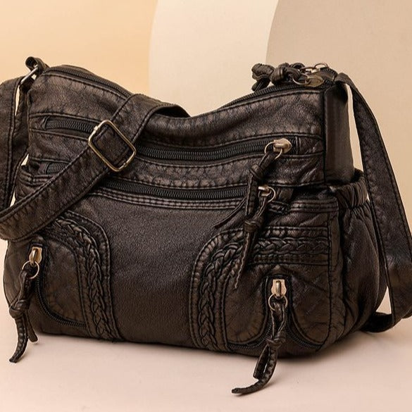 Dora Shoulder Bag - Washed Leather