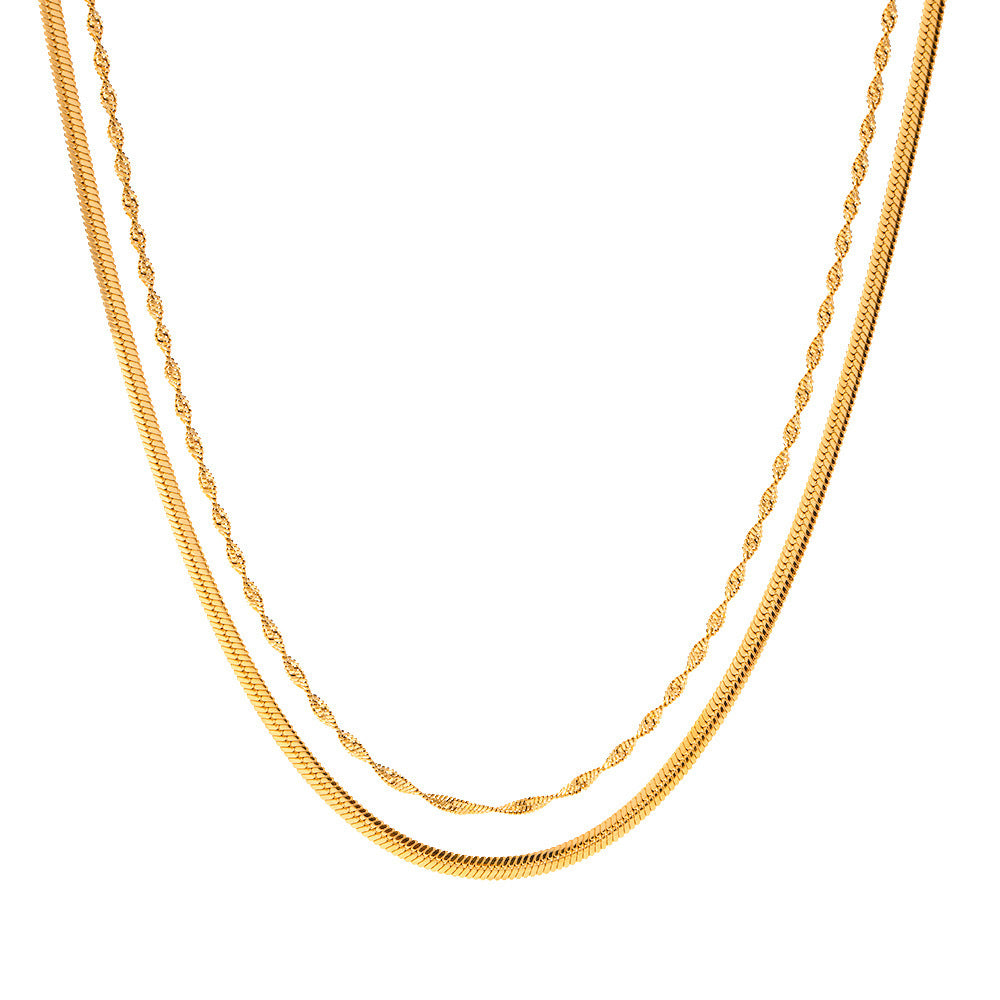 Thea Double-layer Necklace - Gold