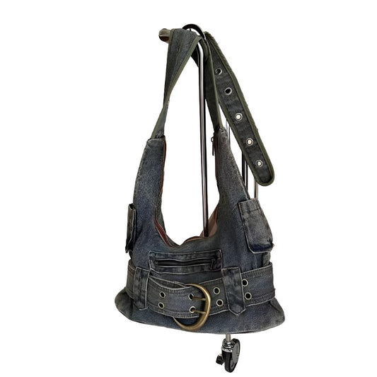 Faye Shoulder Bag - Washed Denim