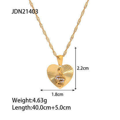 Zaya Heart Pendant Necklace - Gold