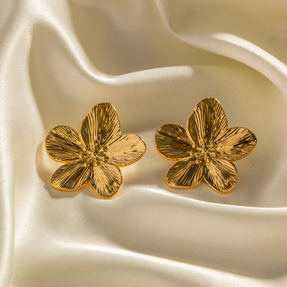 Leilani Flower Earrings - Gold