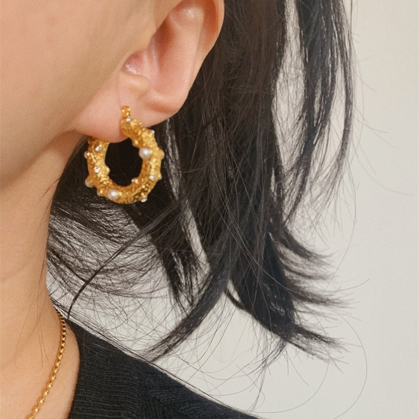 Lottie Hoop Earrings - Gold